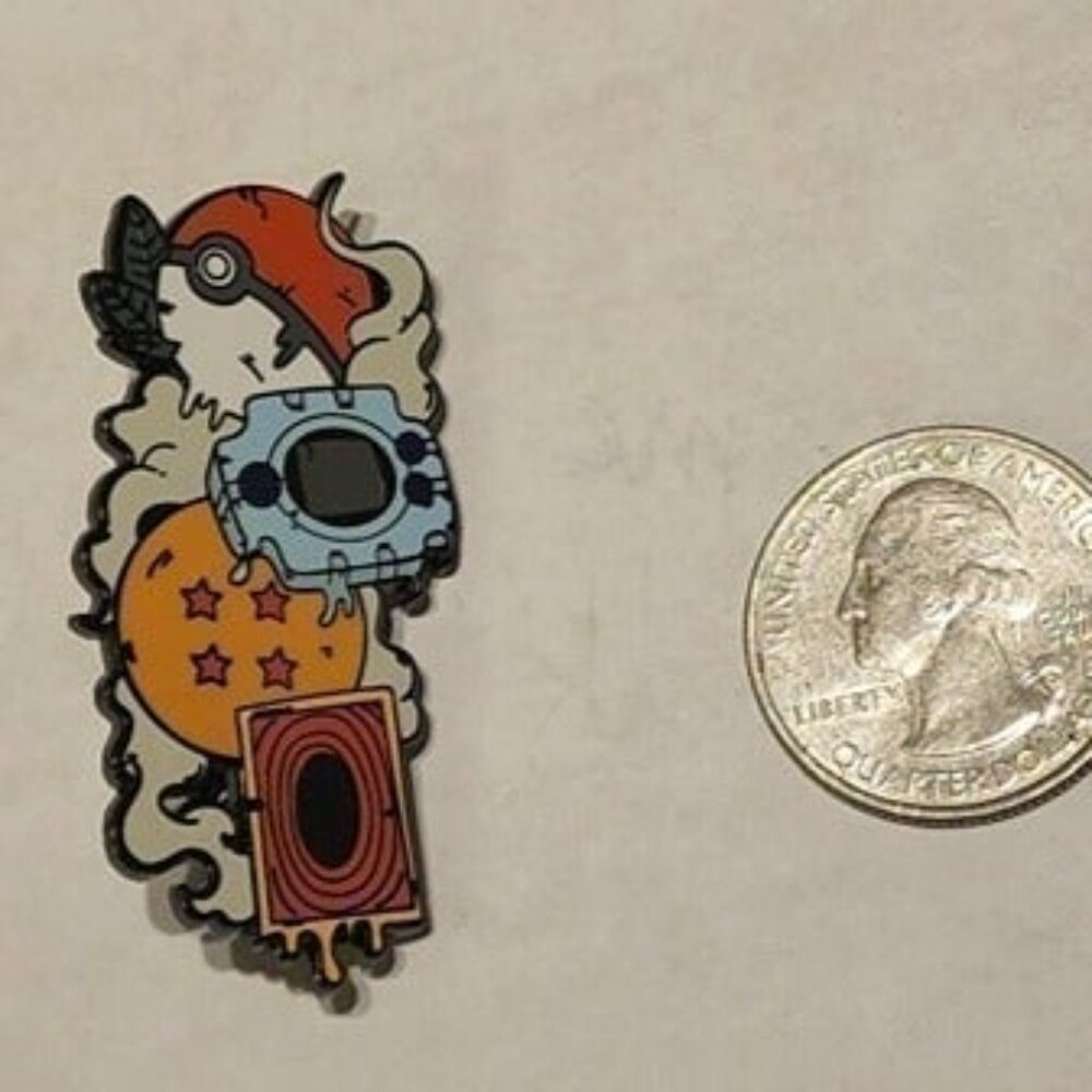 90's Nostalgia Heroes: Pokémon, Yu-Gi-Oh!, Digimon, Dragon Ball Z Enamel pin - Picture 4 of 5